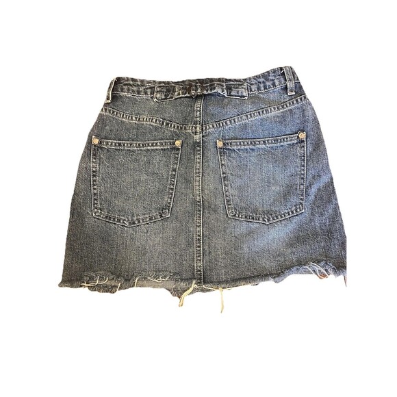 We The Free Mini Jean Skirt Size 25 Western Denim Concert Summer Frayed Hem - Picture 3 of 6